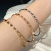 Pulseira Transfronteiriça de Aço Titânio Favo de Mel com Broca Feminina Hexagonal Gipping Star Pulseira Shangjia Live Fivela Full Drill
