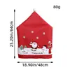 Capa de Cadeira Fofa do Papai Noel 2026 Tecido Não Tecido Estampada Decoração de Mesa e Cadeira Suprimentos de Natal para Casa Cozinha Versão Coreana