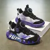 Zapatos Deportivos Infantiles Primavera y Otoño Estilo Nuevo Zapatos Ligeros para Correr para Niños Mayores con Hebilla Giratoria Zapatos de Baloncesto Impermeables de Cuero