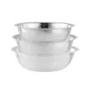 Tazón Personalizado para Lavar Arroz, Colador de Arroz de Acero Inoxidable, Tazón Grueso para Sopa, Cesta Coladora, Cesta para Frutas y Verduras y Tazón para Fideos, Juego de Tres Piezas