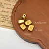 Cuentas Espaciadoras Grandes Tradicionales Chapadas en Oro, Cuentas Sueltas para Pulseras de Abalorios DIY, Colgantes de Hilo Rojo y Accesorios para Joyería