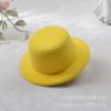 Tela cepillada DIY sombrero hecho a mano embrión sombrero pequeño accesorios para el cabello pinza para el cabello sombrero de juguete para mascotas sombrero desnudo hecho a mano 13cm