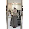 Conjunto de três peças 2026 verão novo estilo coreano cardigã com estampa de coração, top em camadas com camisola de renda emendada, combinado com calça pantalona