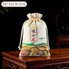 Bolsas de Lona con Cordón al por Mayor en Stock, Bolsas de Lona para Almacenamiento de Arroz y Harina, Bolsas Grandes de Doble Cordón