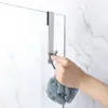 Gancho de aço inoxidável transfronteiriço cabide traseiro removível gancho traseiro de porta de vidro gancho único gancho de metal para roupas de banheiro sem perfuração