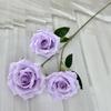 Ameixa arte 3 cabeças diamante artificial rosa casamento flor acessórios de parede cross-border handmade falso flor decoração de casa ornamentos
