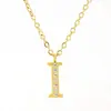 Comercio exterior transfronterizo popular collar de 26 letras colgante de acero de titanio moda europea y americana cadena de clavícula simple venta al por mayor de joyería de fábrica