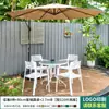 Combinación de Mesa y Sillas para Exteriores Mojia con Sombrilla Parasol de Ocio para Exteriores del Hogar Patio Jardín Impermeable Protector Solar Rocío