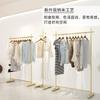 Estante de Exhibición para Tienda de Ropa Piso a Techo Tienda de Ropa para Mujer Colgador Dorado Estante Lateral para Colgar Ropa Estante de Exhibición Nakajima