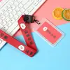 Cordón Largo para Colgar en el Cuello Portatarjeta de Transporte Público para Autobús Tarjeta Transparente de Comedor Estudiantil Control de Acceso Tarjeta de Recogida para Jardín de Infancia Funda Protectora