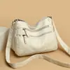 Bolsas Femininas Transfronteiriças para Meia-Idade e Idosos 2026 Nova Moda Versátil Couro Macio Pequena Bolsa Quadrada Tendência Casual Feminina Bolsa Transversal