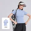 Camiseta Esportiva de Manga Curta com Gola Alta e Meio Zíper, Camisa de Golfe de Alta Qualidade, Saia Feminina, Conjunto de Golfe Personalizado