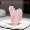 Placa Gua Sha de Quartzo Rosa, Massageador Gua Sha para Polegar, para Beleza e Uso no Corpo Inteiro, Feito de Jade Natural, Placa Gua Sha de Quartzo Rosa em Formato de Coração