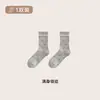 Calcetines altos populares para otoño e invierno, estilo coreano con encaje, lunares, lazo, calcetines texturizados hasta la pantorrilla para mujer, calcetines sin costuras estilo ins