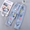 Venda quente primavera e outono meninos calças jeans fabricantes de roupas infantis lote direto calças infantis primavera e outono baby jeans maré