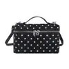 Cross2026 Nova Tendência Textura de Bolinhas Moda Casual Bolsa Quadrada Pequena Doce Fofa Simples Casual Bolsa de Mão