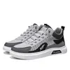Tenis de caña alta con malla hueca, cómodos y transpirables, zapatos casuales versátiles, zapatos casuales para hombre estilo universitario, directo del fabricante
