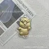 Novo Estilo Chaveiro de Ouro Puro 999 com Rubi, Acessório de Corrente Fofa de Desenho Animado para Bolsa e Celular, Ótimo Presente para Amigos e Melhores Amigos