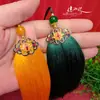 Yixiangfei Borboleta Amor flor borla 12cm borla Hanfu cheongsam fecho de pressão degrau proibido artesanato pingente sachê acessórios
