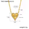 Set de Joyería de Acero Inoxidable Chapado en Oro Real de 18K, Collar y Pulsera con Corazón de Doble Capa, Corazón de Melocotón, Estilo Ins, Completamente Incrustado con Circonita Diamante
