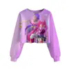 Moda Kpop Cazador de Demonios Niños Sudadera con Capucha de Caja de Superman Sudaderas Cortas Ropa Suave de Invierno para Niños Dibujos Animados Con