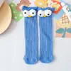 Calcetines de Malla Nuevos de Verano 2024 Plaza Sésamo Ojos Grandes Bebé Niños Calcetines Anti-Mosquitos para Bebé Calcetines de Aire Acondicionado para Bebé