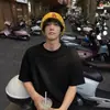 Camiseta Masculina de Verão Patchwork Preta Resistente Manga Curta Estilo Americano Decote Pequeno Desconstruída Cleanfit Manga Meia