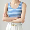 Tienda Insignia Shanghai Dan Nong/Chaleco de Seda Helada para Mujer, Ropa de Abrigo de Verano, Capa Base de Punto, Camisola Pequeña con Diseño Elegante, Top Ajustado