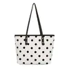 Nova Bolsa de Mão Tote de Grande Capacidade com Bolinhas para Comércio Exterior Bolsa Feminina Moda Versátil de Alta Qualidade com Alça Única para Ombro/Axila