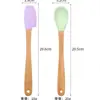 Alça de madeira raspador de silicone bolo creme mini espátula cozinha ferramentas de panificação design para pendurar