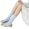 Calcetines Mary Jane para Mujer de Otoño e Invierno con Zapatos Pequeños de Cuero, Calcetines de Media Pantorrilla, Puño de Burbuja sin Costuras, Calcetines de Algodón Estampado de Verano, Calcetines Flojos