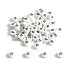 Cuentas planas de acrílico con letras inglesas de 4 x 7 mm para manualidades, herramientas para hacer cuerdas a mano para niños, accesorios de joyería con cuentas, pulsera casera
