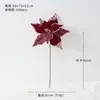 Novas Flores Artificiais de Veludo Bordô de Alta Qualidade para Uso Pesado Decorações de Natal Layout de Cena Floral Adereços para Garrafas