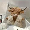 Bordado de Imitación 3D Animalitos Lindos Suave y Adorable Decoración Hogar Dormitorio Funda de Almohada Dormitorio Estudiantes Cojín de Silla Soporte Lumbar