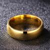 Anillos de pareja de diamantes de acero de titanio oro chapado en oro anillo para hombre y mujer joyería de acero inoxidable al por mayor personalidad