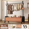 Colgador de piso colgador de dormitorio hogar interior móvil lujo ligero tendedero almacenamiento multifuncional perchero