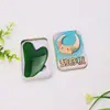 Empaque de Caja de Lata Exclusiva de Amazon Tabla Gua Sha Insignia Caja de Lata Uñas Portátiles Piezas de Arte para Uñas Empaque de Caja de Lata
