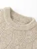 Tejido de Punto de Cuello Redondo Estilo Perezoso, Simple, Holgado y Moderno, Suéter de Punto de Alta Gama Nuevo Estilo para Hombre Otoño e Invierno