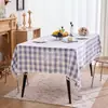 Toalha de Mesa Xadrez Yimanqi Yun, Tecido Xadrez de Algodão e Linho, 12 Cores, Toalha de Mesa com Franjas, Fornecimento Direto da Fábrica