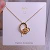 Collar de Corazón de Acción de Gracias para Mamá, Cadena Elegante y de Moda para la Clavícula, Regalo del Día de la Madre para Mamá, Colgante Elegante