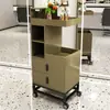 Nuevo Gabinete de Herramientas para Barbería Gabinete para Salón de Peluquería Carrito Móvil Gabinete de Almacenamiento de Herramientas de Madera Maciza Móvil Sin Instalación