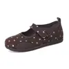 Nuevos Zapatos Mary Jane de Lunares para Mujer Primavera/Verano 2026 con Velcro, Suela Suave, Malla Transpirable, Boca Baja, Zapatos Casuales de Moda