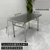 Mesa Retangular de Aço Inoxidável Dobrável Mesa de Jantar Bar Caseiro Churrasqueira ao Ar Livre Mesa para Comer Feira Noturna Fast Food Catering Comercial