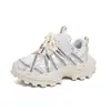 Zapatillas de malla única para niños estilo 'dad shoes' modelo nuevo primavera y otoño 2026 para niñas, transpirables, ligeras, con suela gruesa, versátiles, zapatos casuales