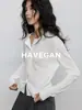 Con intervalo SUÉTER/Otoño cuello redondo manga larga tejido de lana cárdigan mujer holgado perezoso casual temperamento top
