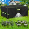 Funda Negra Impermeable para Muebles de Tela Oxford 420D, Funda Protectora contra el Polvo, Funda Impermeable con Cinta Impermeable, Asa, Ventana Transpirable