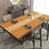 Nuevo tapete de cuero estilo chino para mesa de comedor, tapete para mesa de centro, impermeable, a prueba de aceite, no lavable, antiescaldadura, tapete rectangular universal estilo chino.