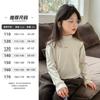Camisa Básica Gola Alta Meia Manga Yojia para Meninas Outono e Inverno 2025 Novo Estilo Camiseta de Manga Longa com Pelúcia Roupas de Inverno para Crianças