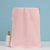 Toalla de coralina a rayas lisas transfronteriza, toalla de cara para el hogar, absorbente, sin pelusa, engrosada, con borde ribeteado, para secar la cara