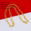 Colar de Moda Metal Banhado a Ouro Imitação de Ouro Rua das Pequenas Mercadorias de Yiwu Joias da Moda Cor Conservada para Homens Corrente Atacado